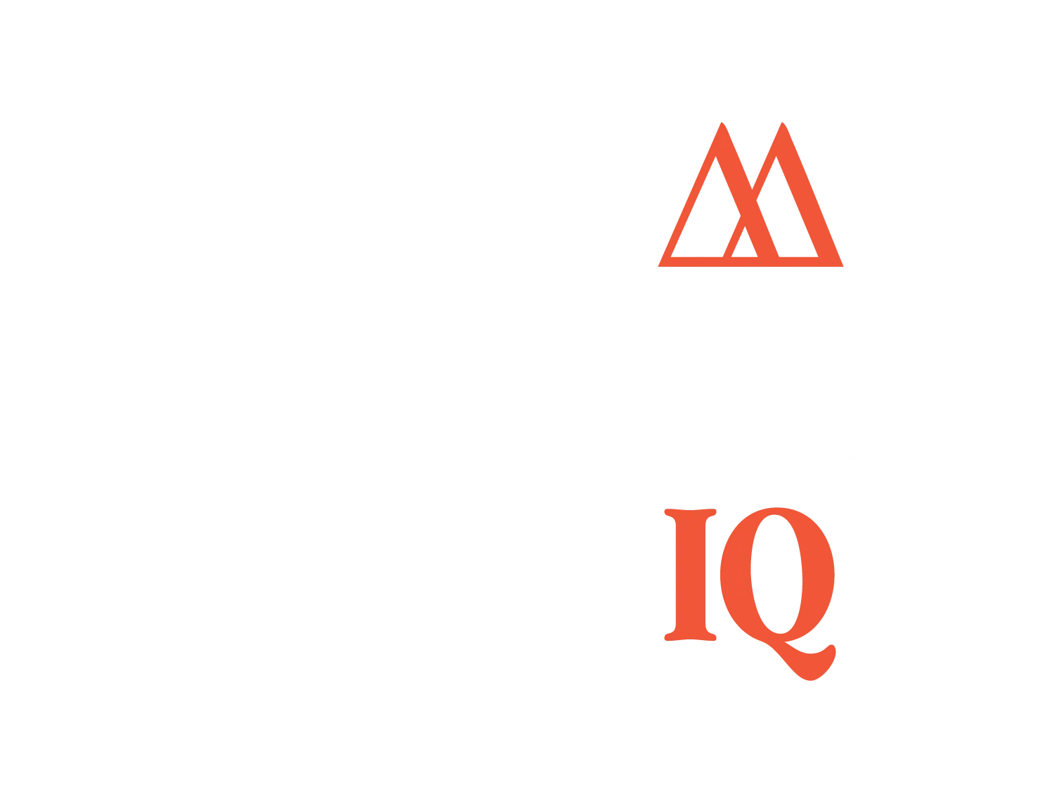 Force Multiplier IQ Change Management & Leadership Coaching logo stacked inverted color